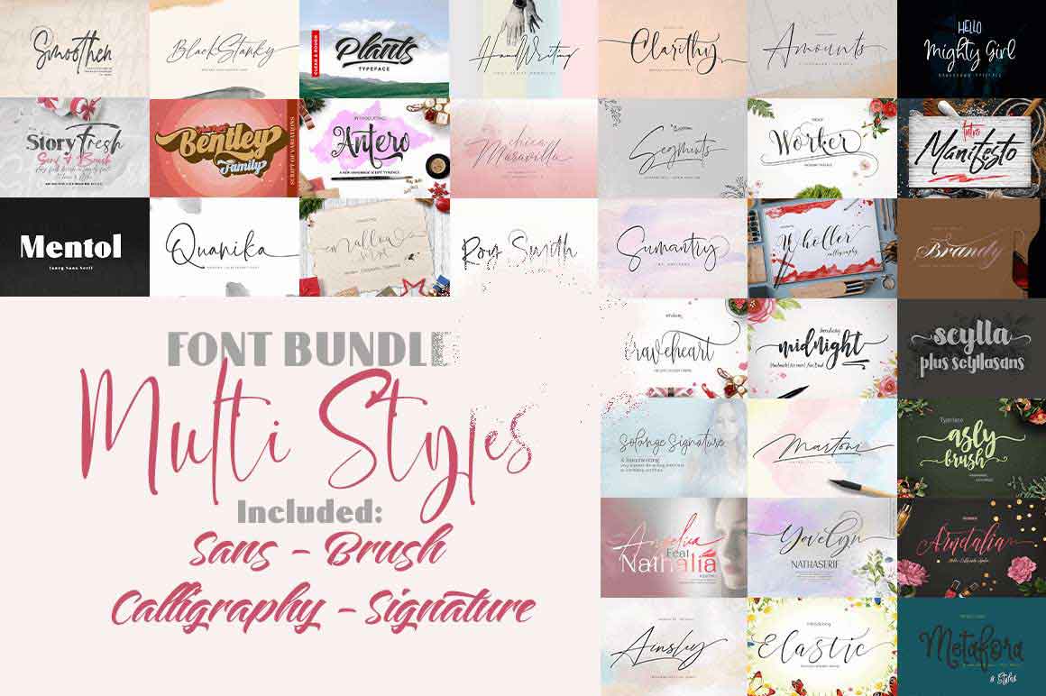 multi font bundle